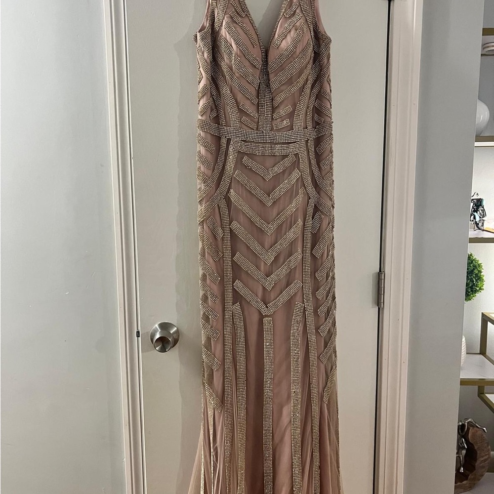 Dancing Queen Blush and Silver Maxi Dress